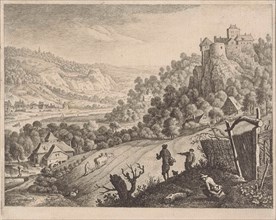 Fields in a mountainous landscape, Herman Saftleven, 1667