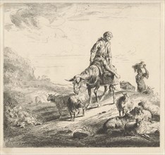 Man on a donkey, William Young Ottley, 1828