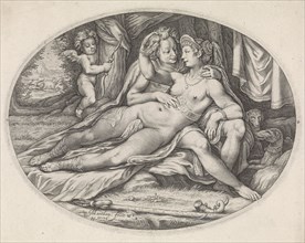 Venus and Adonis, Jacob Matham, 1599 - 1600