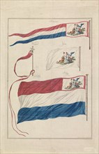 Flags of the Navy of the Batavian Republic, 1796, Indonesian Republic, Hendrik Roosing, 1796