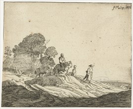 Landscape with horses, mentioned on object Pieter de Molijn, 1623 - 1652