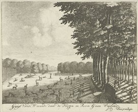 Hertenkamp of Soestdijk Palace, Hendrik de Leth, unknown, 1725 - 1747