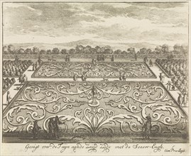 Garden on the south side of Soestdijk Palace, The Netherlands, Hendrik de Leth, unknown, 1725-1747