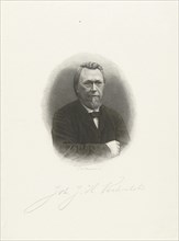 Portrait of Johannes Verhulst, Friedrich Wilhelm Burmeister, 1855 - 1915