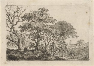 Landscape with a house with a smoking chimney, Jean Vaillant, 1637 - 1674