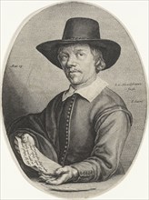 portrait of the schoolmaster and writer Theodore clean Bleuet, Salomon Savery, 1637 - 1665