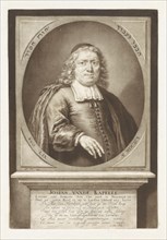 Portrait of Pastor Josias van der Kapelle, Thomas van der Wilt, L. van Beke, 1691