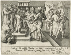 Daniel condemns the elders, Crispijn van de Passe I, 1574-1637