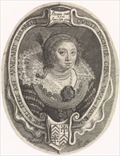 Portrait of Armgaert Elizabeth van Dordt van Roosendaal, print maker: Magdalena van de Passe,
