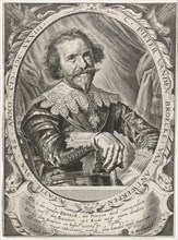 Portrait of Pieter van den Broecke, print maker: Adriaen Matham, Frans Hals, 1633