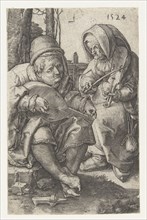 Couple making music, Lucas van Leyden, 1524