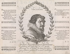 Portrait of Gerbrand Adriaensz. Bredero, print maker: Hessel Gerritsz, Willem Pietersz. Buytewech,