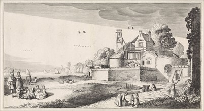 Bleekveld before a fortress, Jan van de Velde (II), 1639 - 1641