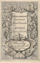 Title page for Johannes Goedaerts "Metamorphosis Naturalis", part 2, Middelburg 1667, decorated