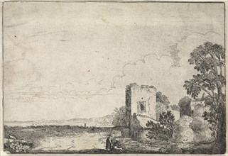 Tower in a landscape, Jan van de Velde (II), 1616