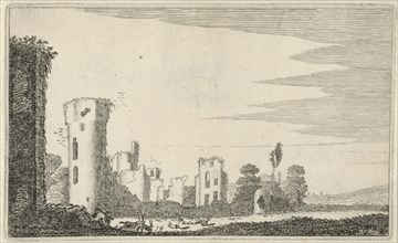 Goatherd in a ruined castle, Jan van de Velde (II), 1616