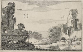 Shepherd in a ruin, Jan van de Velde (II), 1616