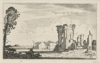View of the ruins of Huis ter Kleef, Haarlem The Netherlands, Jan van de Velde (II), Robert de