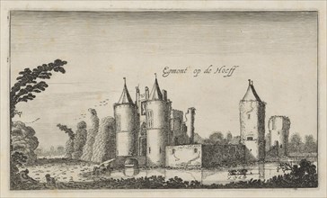Ruins of the castle of Egmond, Slot op den Hoef, Egmond aan den Hoef, Bergen, Noord-Holland The