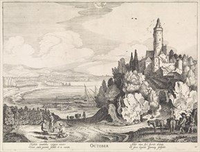 October, Jan van de Velde (II), Claes Jansz. Visscher (II), 1618