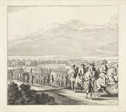 Exodus from the Spanish army from Maastricht, 1632, Plate 2, Jan van de Velde II, Jan Martszen