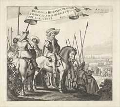 Exodus from the Spanish army from Maastricht, 1632, Jan van de Velde (II), Claes Jansz. Visscher