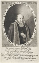 Portrait of Jan Bogaert Willemsz, print maker: Jan van de Velde II, Pieter Jansz. Saenredam, Samuel