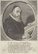 Portrait of John Acronius, print maker: Jan van de Velde II, Frans Hals, Pieter de Molijn, 1627