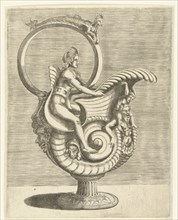 Jug in the shape of a snail shell, Balthazar van den Bos, Cornelis Floris (II), Hieronymus Cock,