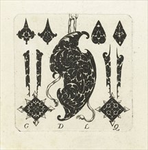 S-shaped shield between ten ornaments, Guillaume de la Quewellerie, 1611
