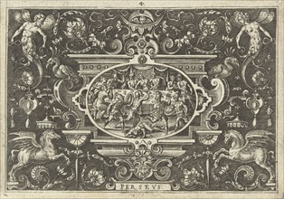 Wedding Feast of Perseus and Andromeda, print maker: Abraham de Bruyn, Dating 1584