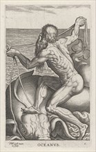 Sea God Oceanus, Philips Galle, 1586