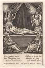 Lamentation of Christ, Antonie Wierix (III), Hieronymus Wierix, Piermans, 1606 - before 1619