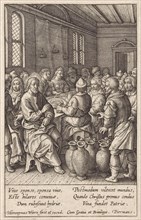 Wedding at Cana, Hieronymus Wierix, 1563 - before 1619