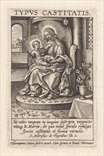 Mary with the Christ Child, Hieronymus Wierix, 1563 - before 1619