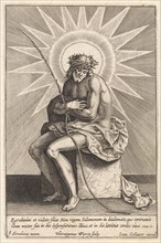 Christ on the cold stone, Hieronymus Wierix, Jan Baptiste Collaert, 1563 - before 1612