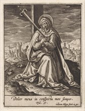 Mary as Mater Dolorosa, Hieronymus Wierix, 1563 - before 1619