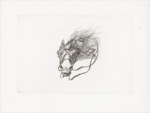 Horse head with flowing mane, Joannes Bemme, Gerrit Malleyn, c. 1800 - in or before 1841