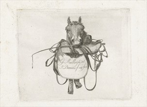 Horse head with saddle and reins in the mouth, print maker: Joannes Bemme, Gerrit Malleyn, c. 1800