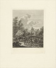 Hay wagon which drives over a bridge, Joannes Bemme, 1803