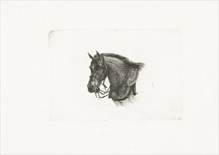Horse Head in slightly bent position to the left, Joannes Bemme, Dirk Langendijk, c. 1800 - in or
