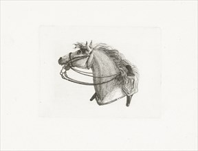 Raised horse head left, Joannes Bemme, Dirk Langendijk, c. 1800 - in or before 1841