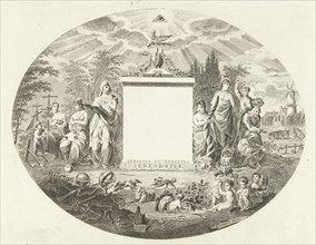 Birth and marriage memorial piece, Joannes Bemme, J.F. de Ridder & Comp., 1800 - 1841