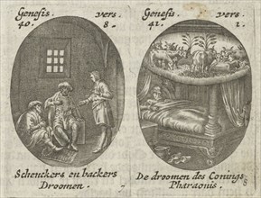 Joseph explains dreams of cupbearer and baker, The dream of Pharaoh, Hans Janssen, 1615 - 1651