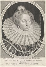 Portrait of Elizabeth I Tudor, Queen of England, Hendrick Hondius (I) 1632