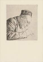Prof.Dr. H.J.A.M. Schaepman, middle, writing in profile to right Signed lower right 92 Jan Veth,