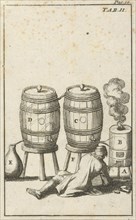 Distiller with two barrels, Jan Luyken, Jan Claesz ten Hoorn, 1693