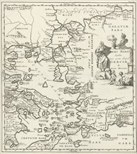 Aegean Card with parts of Greece and Asia Minor, Jan Luyken, Cornelis Boutesteyn, Jordaan