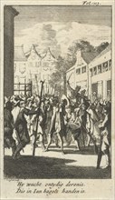 Nicholas Heron Berge attacked on the street, 1672, Caspar Luyken, 1692