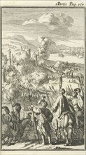 Rhodes besieged by the Turks, Jan Luyken, Charles Angot, 1689